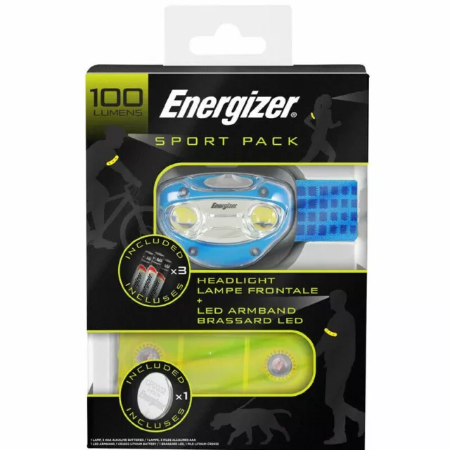Energizer Sport Pack- Lampe de tête et Brassard LED