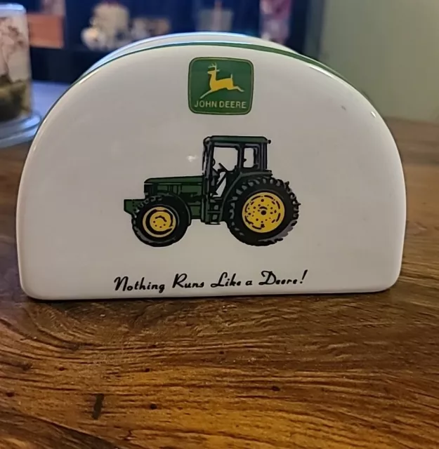 Gibson JOHN DEERE Napkin Holder Nothing Runs Like A Deere