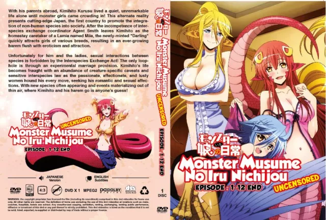 DVD ANIME ~ DOBLADA EN INGLÉS~Monster Musume No Oisha-San (1-12End) REGALO  GRATUITO