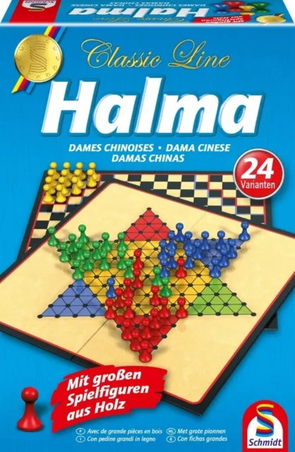 Schmidt Spiele 49217 Classic Line Classic Line Halma, 1 bis 4 Spieler, ab 8 Jahr