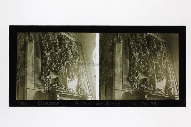 Gisors Arbre de Jésus Eure Normandie France Photo Stereo Plaque de verre 1933