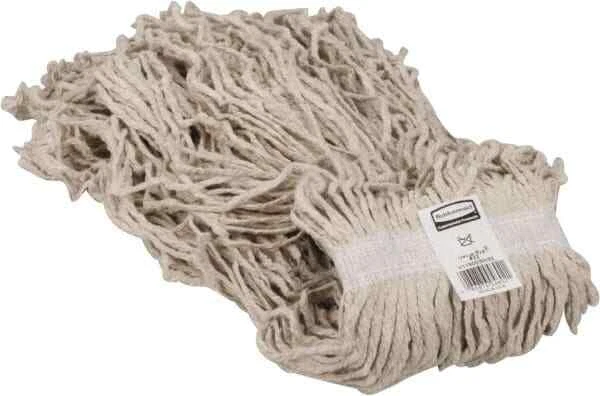Rubbermaid 1" White Head Band, X-Large Cotton Cut End Mop Head