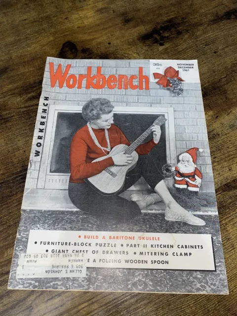 Vintage 1961 Workbench Magazine Woodworking Arts Crafts Projects Home