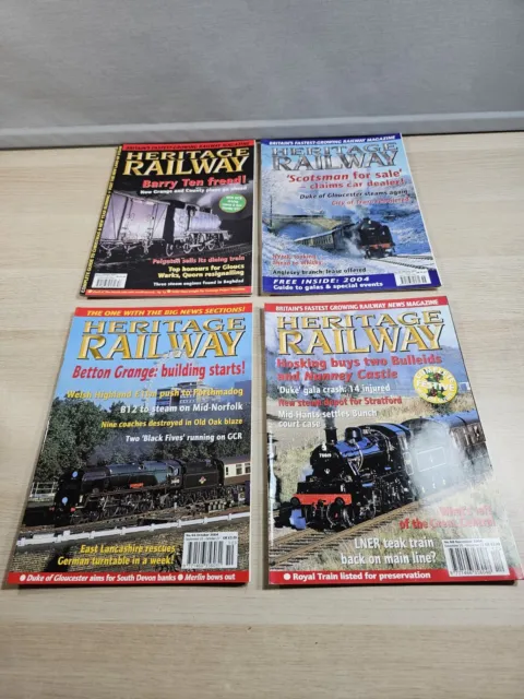 Heritage Railway Magazine Steam Trains 4x Issues From 2004