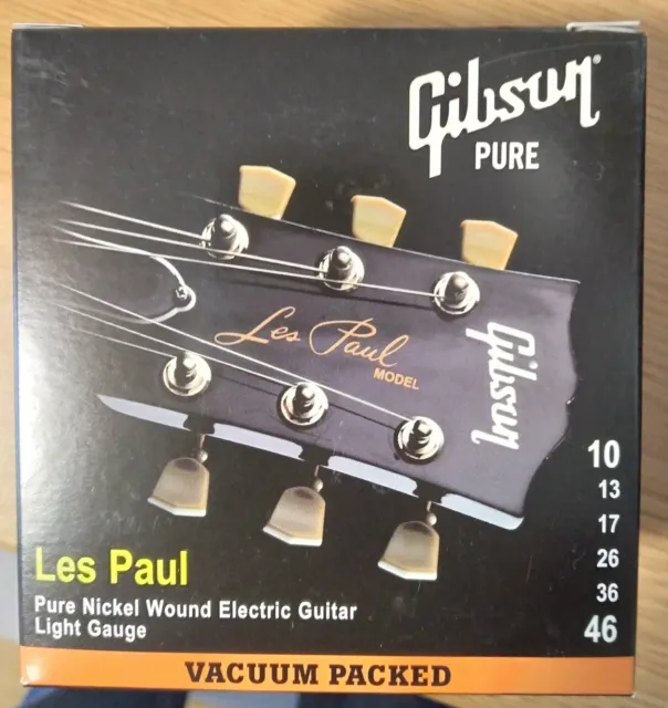 4 juegos de cuerdas nuevos de guitarra eléctrica Gibson Les Paul 10-46