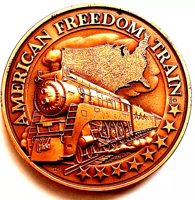 American Freedom Train Medallion Bicentennial Journey Bronze  Medallic Art Co 2