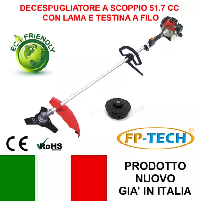 Decespugliatore A Scoppio 52 Cc Tagliaerba Rasaerba Tosaerba Impugnatura Singola