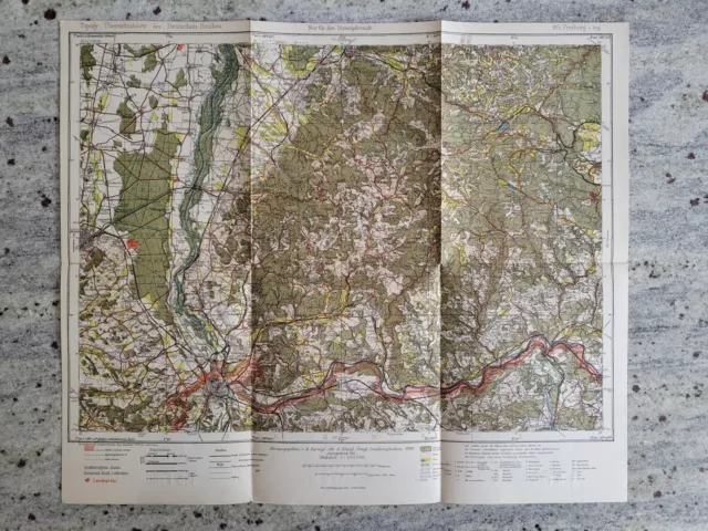 Freiburg i/Br 185 Topographische Übersichtskarte des Deutschen Reiches 1:200.000