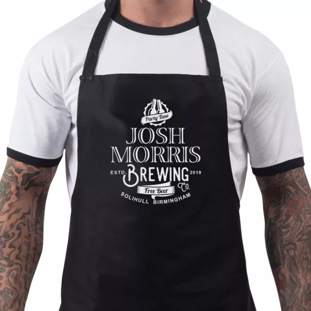 Brewing Beer Apron Personalised Fathers Day Novelty Grandad Gift Present Dad BBQ