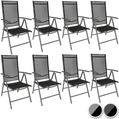 Garden Art Garden Premium Line Lot de 2 chaises de jardin pliantes en aluminium résistant aux intempéries 