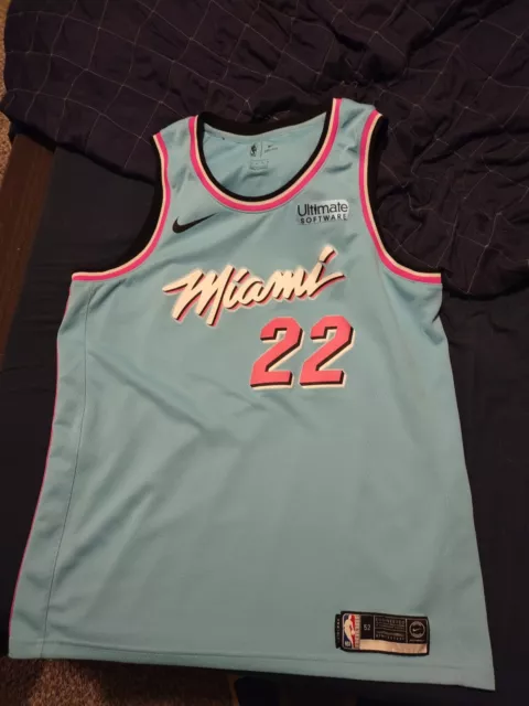 Jimmy Butler 2022-23 Miami Heat Nike City Edition Authentic Jersey Size 52  READ