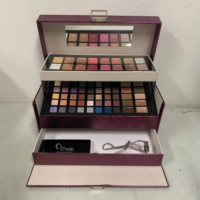 Makeup Kit Cosmetic Set: Eyeshadow Palette 76 Colors, Tweezers, Palette w/ Case