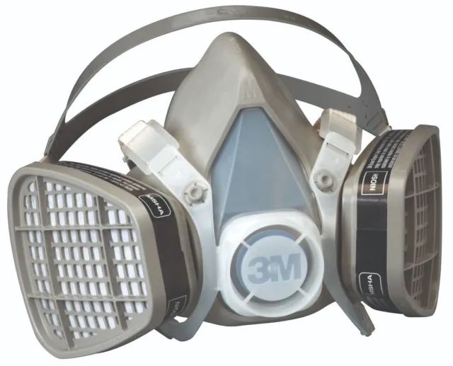 3M DISPOSABLE HALF Face Respirator Facepiece Mask With Organic Vapor ...