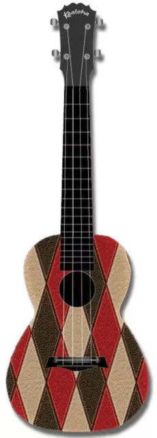 Kealoha "Harlequin" Design Concert Ukulele with Black ABS Resin Body