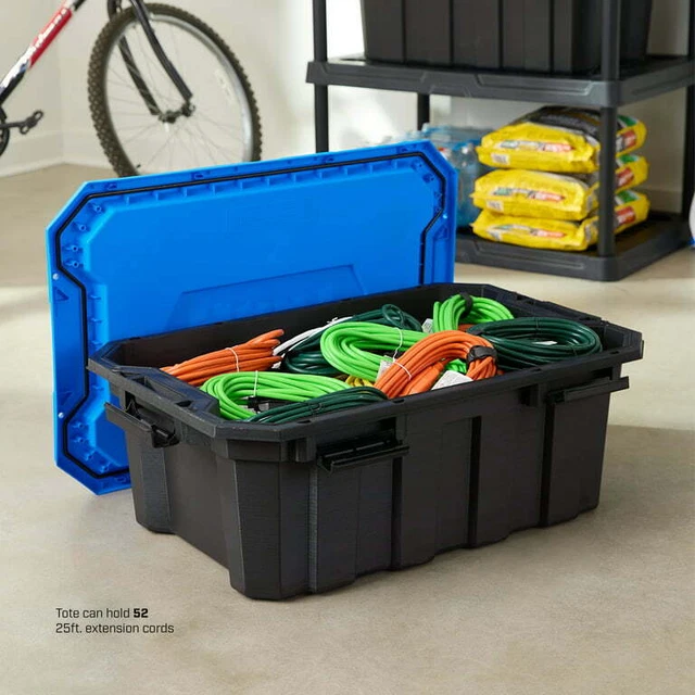18 GALLON PLASTIC Storage Containers Box Stackable Tote Bin Lid