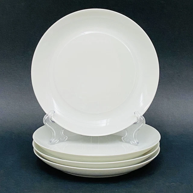 VTG Set Of 4 BLOCK Blanco White BIDASOA Espana Porcelain Bread Plates 6"