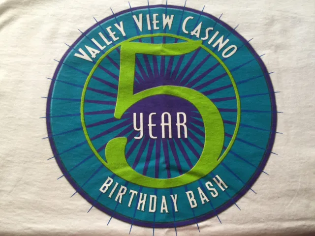 5 Year Birthday Bash Valley View Casino San Diego's Favorite CA Tee T-Shirt XL