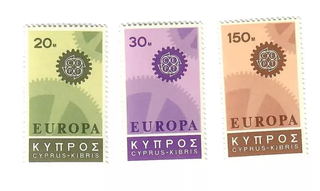 Cyprus 1967 Europa Complete Set SG302-SG304 MNH