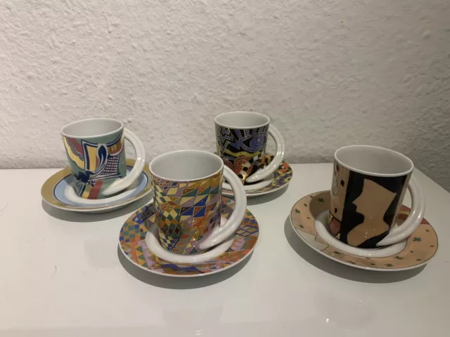 Rosenthal Cupola Espresso-Sammeltassen, 4 Stück, Nr. 1, 2, 22 und 25