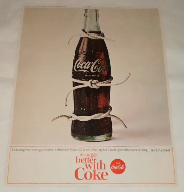 1964 Coca Cola Ad ~ Apprendimento Il Corde Si Riferisce A Meglio Aggiornata