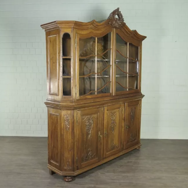 24256 Vitrine Schrank Barock 1780 massiv Eiche Antik