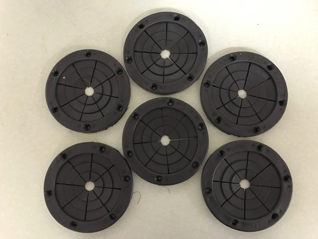 8-Pack White Rubber Fishing Rod Holders - 4" OD Grommet Pole Holders For Boats