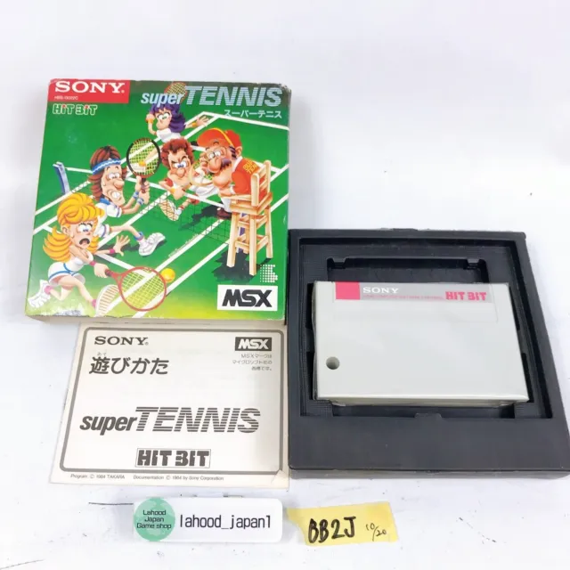 SUPER TENNIS  MSX  COMPLETE BOX 1984 TAKARA tested working SONY HIT BIT Japanese