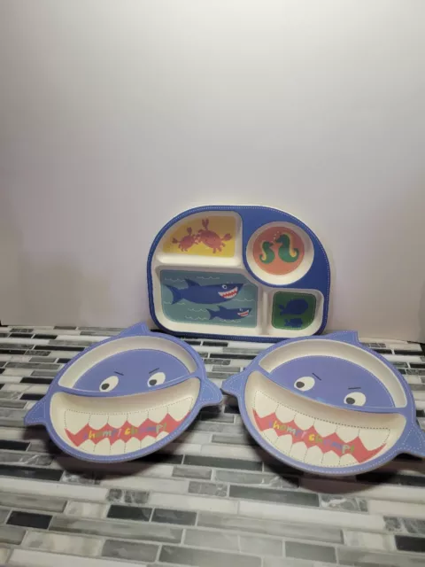 3 Tiny Footprint Toddler Dinner plates