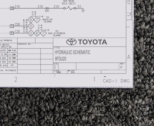 Toyota Forklift 8FDU20 Hydraulic Schematic Manual Diagram