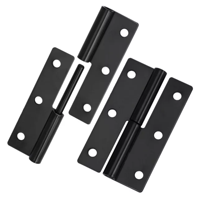 2Pcs Black Detachable Small Hinges 2.5 Inch Slip Joint Flag Hinges  Door