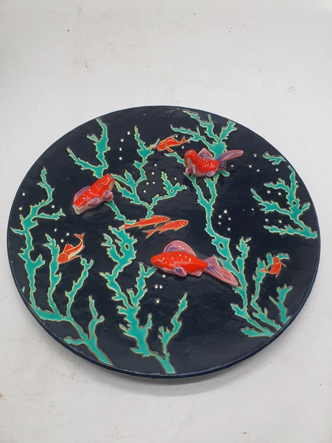 Assiette Plate Ancienne Emaux De Longwy – N°70 Longuyon – Motif Saint Jean L'Aigle – France