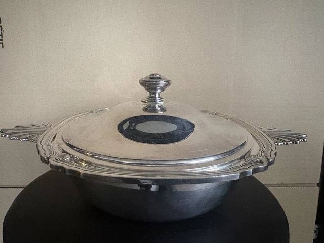 plat creux, légumier en métal argenté