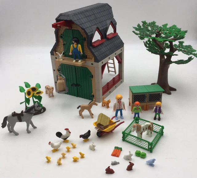Playmobil 4066 La Ferme - Complet Avec Boîte Et Notice, Manque Ficelle