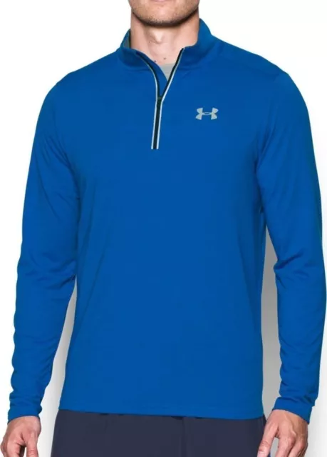 Under Armour Mens Ua Streaker Running 1/4 Zip Shirt Blue #1271851-Nwt