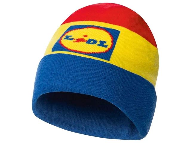 Bonnet Lidl Noir Avec Logo - Taille Unique - Vintage - Marque Lidl
