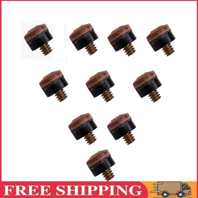 10pcs Billiard Cue Head Screw On 10mm Pool Stick Head Parts Billiard Accessories