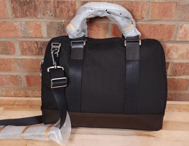 Tumi Alpha Bravo Earle Compact Brief Shoulder Bag Hickory Black Travel NEW 3