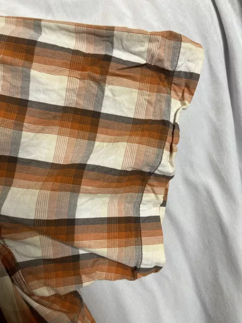 CARHARTT MEN’S BUTTON Down Up Shirt 3XL Short Sleeve Relaxed Orange ...