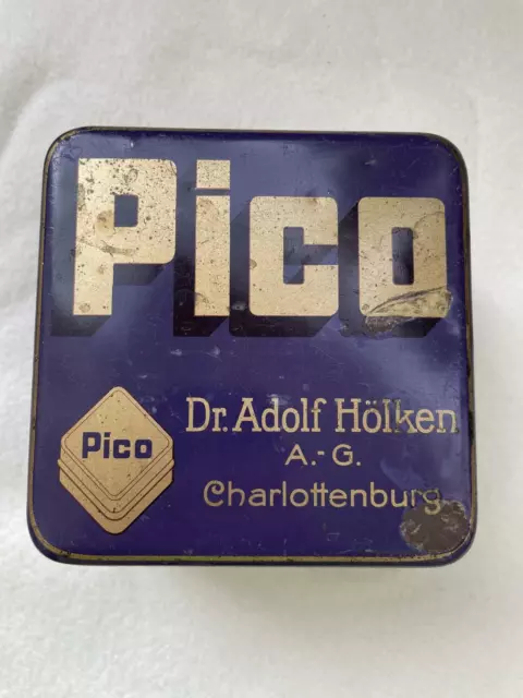 Sammlerstück - alte Blechdose Pico Dr. Adolf Hölken A.-G. Charlottenburg