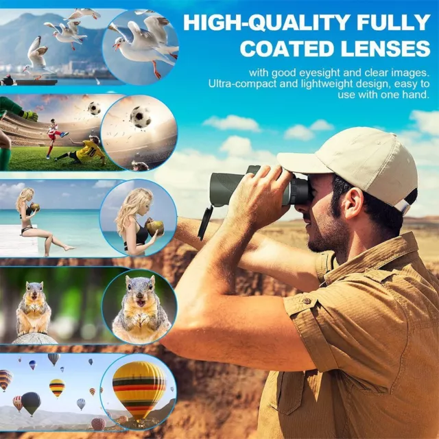 80X100 HD High Power Monocular Telescope Waterproof Zoom Long Range Monocular UK