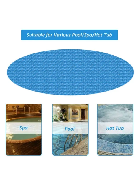 12 Feet Swimming Pool Cover Hot Tub Protective Case Solar Round Insulation Film