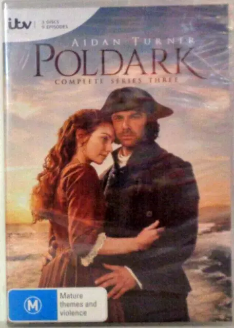 Poldark Complete Series Three 3 Brand New Sealed DVD (3 Discs) Region 4