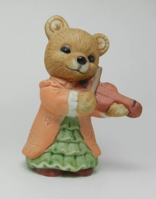 Vintage HOMCO Porcelain Bear Figurine - Series #1422 - Girl Playing the Violin