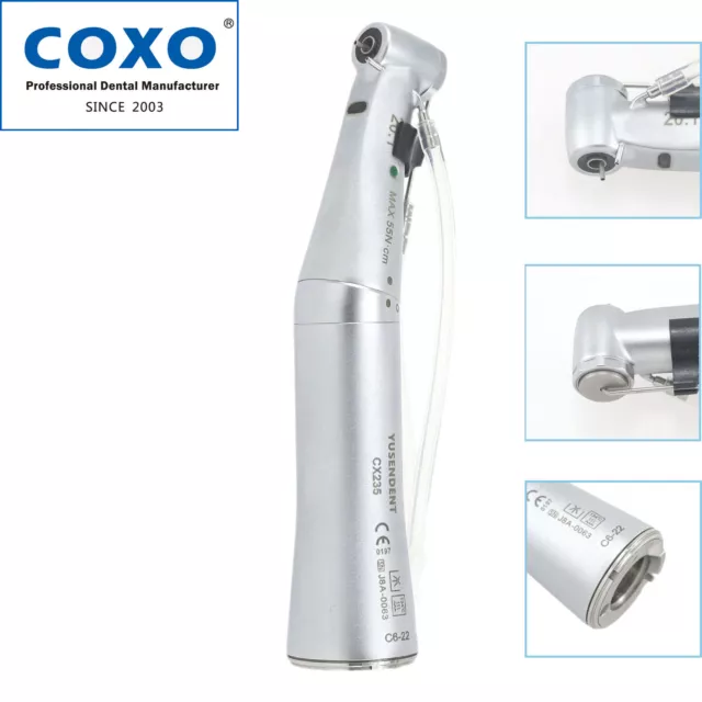 COXO Dental Implant Contra Angle 20:1 Handpiece Fiber Optic LED Surgical Fit NSK