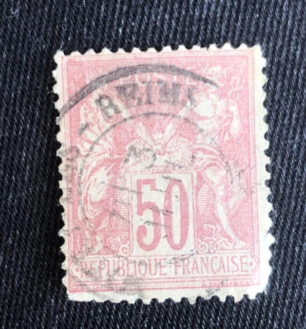 France Timbre Type SAGE Oblitéré Chargements - Scan recto / verso REIMS