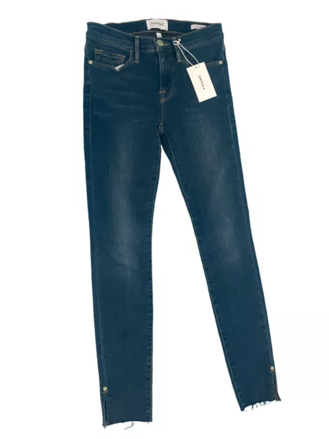 NWT FRAME Le Skinny de Jeanne Crop in Fayette  Stretch Ankle Jeans 25 2