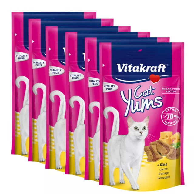 VITAKRAFT Snacks para Gatos Cat Yums Plus Queso 9 X 40g - Premios Carne