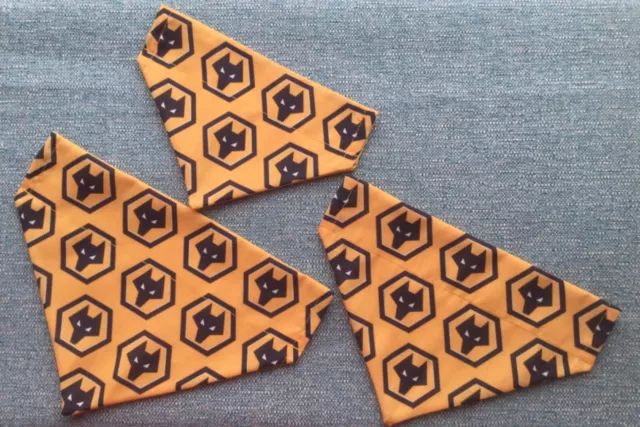 Wolves Football Themed Handmade Dog Bandana/Scarf : Small,Med,Large