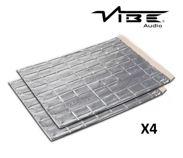 Anti Vibe Car Audio Sound Vibration Proofing Deadening Mat 2.5Mm 4 Large Sheets