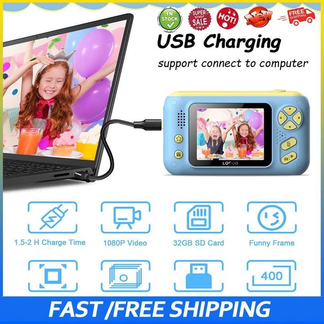 2.4 INCH HD Screen Mini Kids Camera Charging Photography Camera with Card  Reader $54.33 PicClick AU